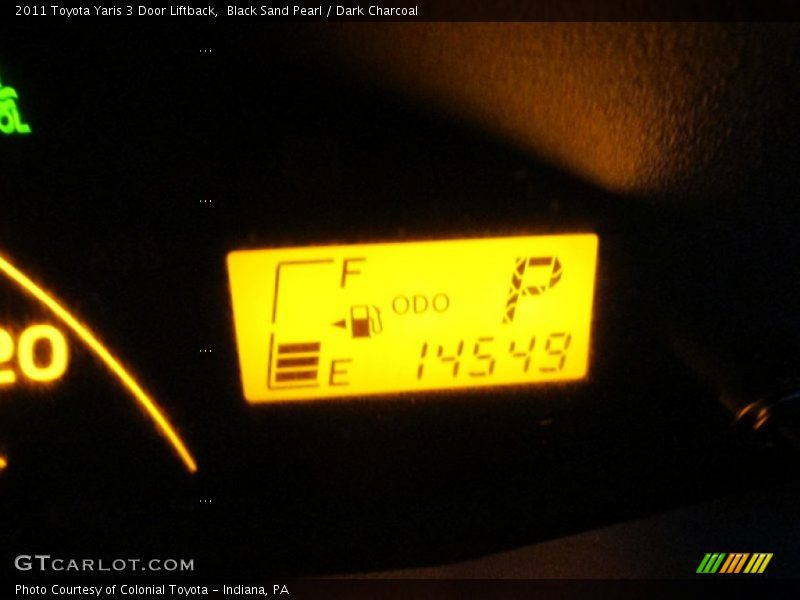 Black Sand Pearl / Dark Charcoal 2011 Toyota Yaris 3 Door Liftback
