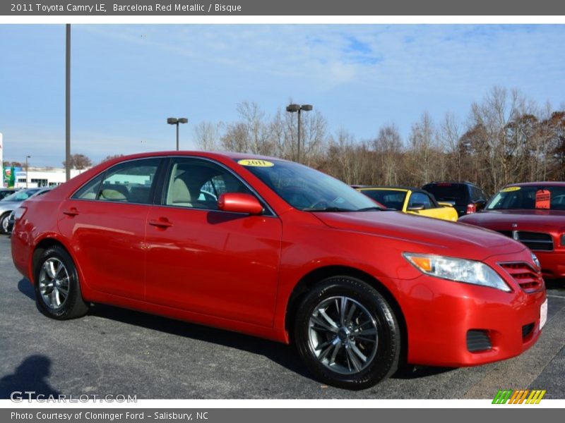 Barcelona Red Metallic / Bisque 2011 Toyota Camry LE