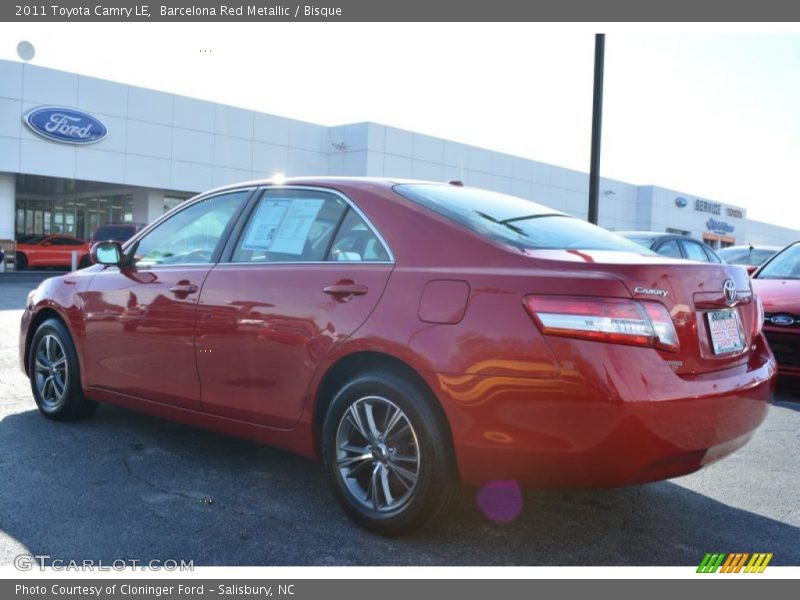Barcelona Red Metallic / Bisque 2011 Toyota Camry LE