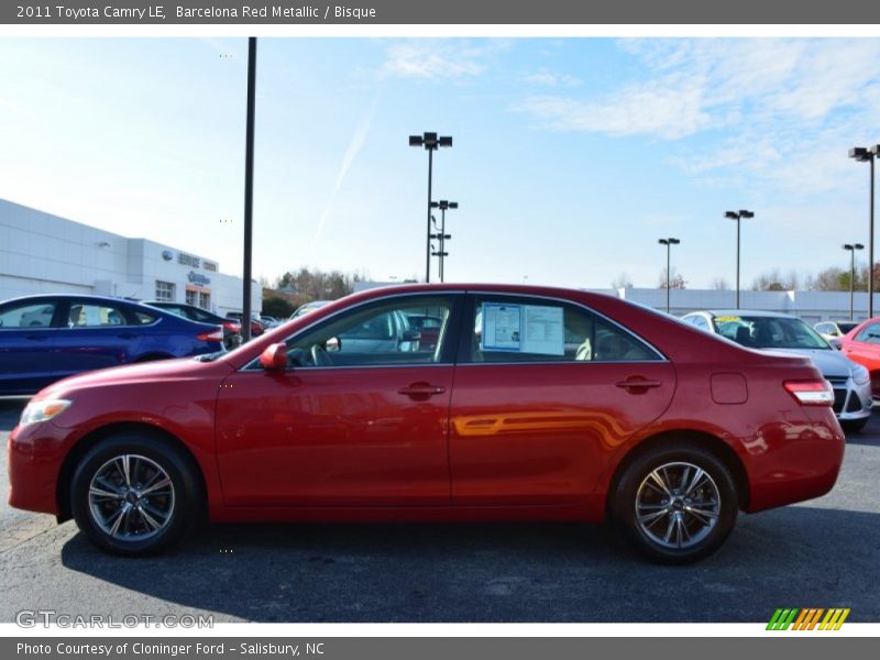 Barcelona Red Metallic / Bisque 2011 Toyota Camry LE