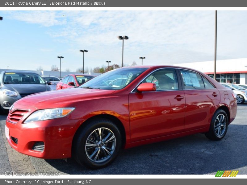 Barcelona Red Metallic / Bisque 2011 Toyota Camry LE