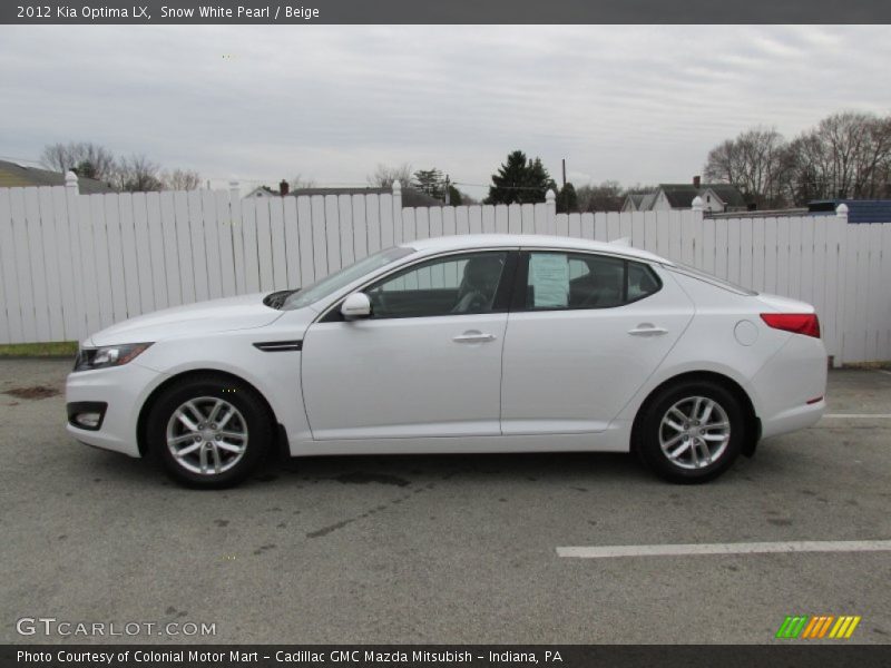 Snow White Pearl / Beige 2012 Kia Optima LX