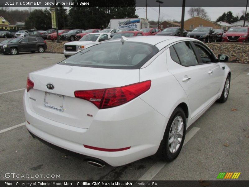 Snow White Pearl / Beige 2012 Kia Optima LX