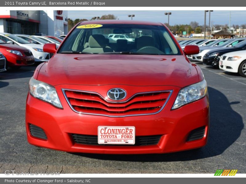 Barcelona Red Metallic / Bisque 2011 Toyota Camry LE