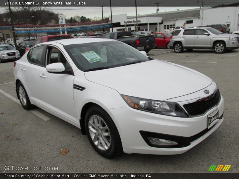 Snow White Pearl / Beige 2012 Kia Optima LX