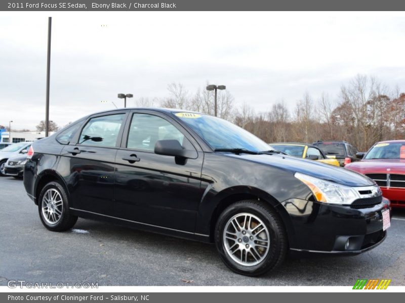 Ebony Black / Charcoal Black 2011 Ford Focus SE Sedan
