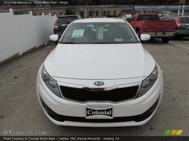 Snow White Pearl / Beige 2012 Kia Optima LX