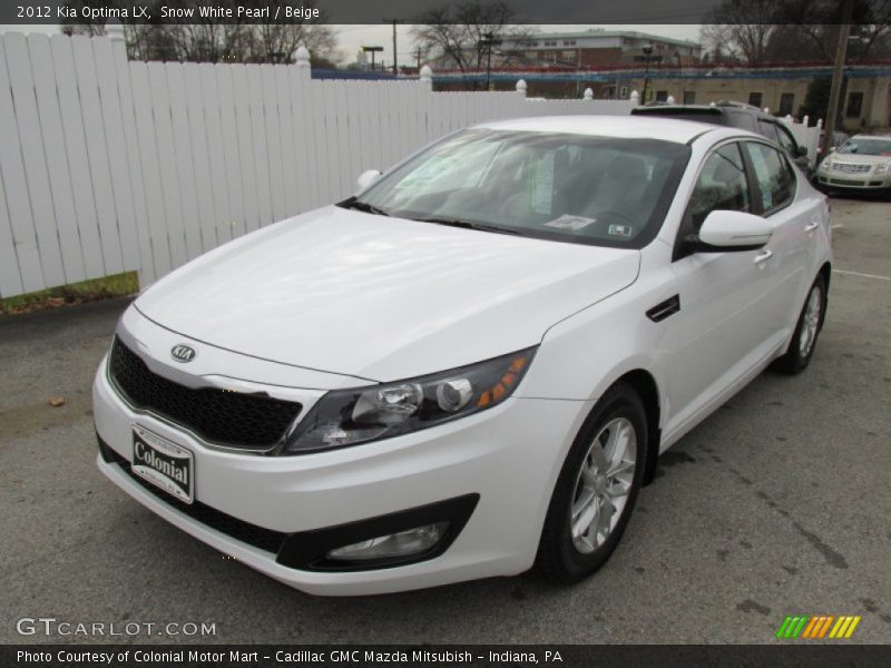 Snow White Pearl / Beige 2012 Kia Optima LX