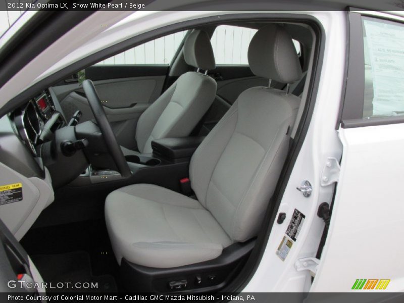 Snow White Pearl / Beige 2012 Kia Optima LX