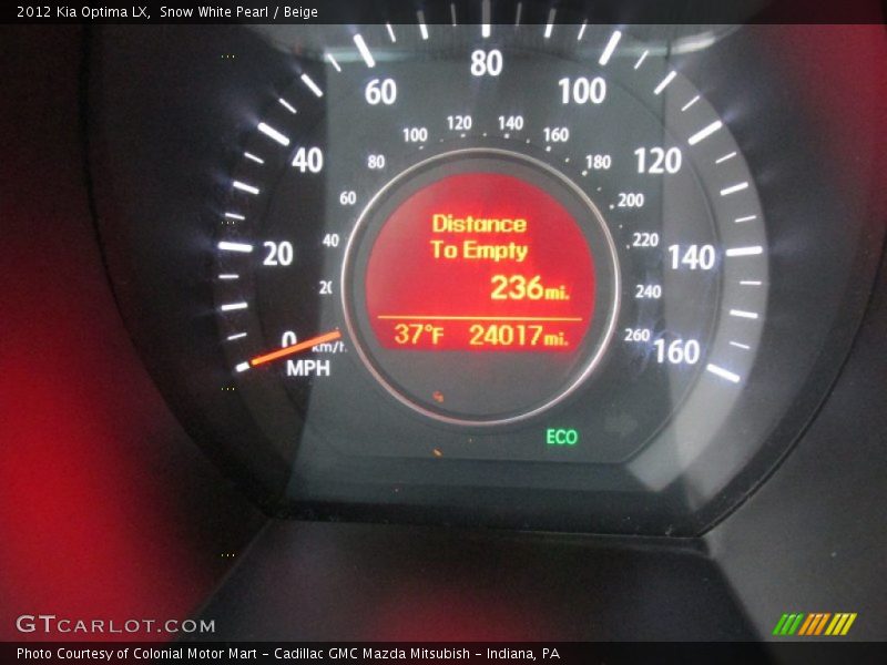 Snow White Pearl / Beige 2012 Kia Optima LX