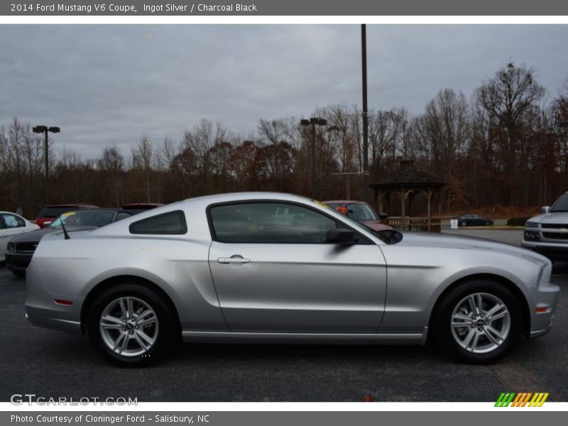 Ingot Silver / Charcoal Black 2014 Ford Mustang V6 Coupe