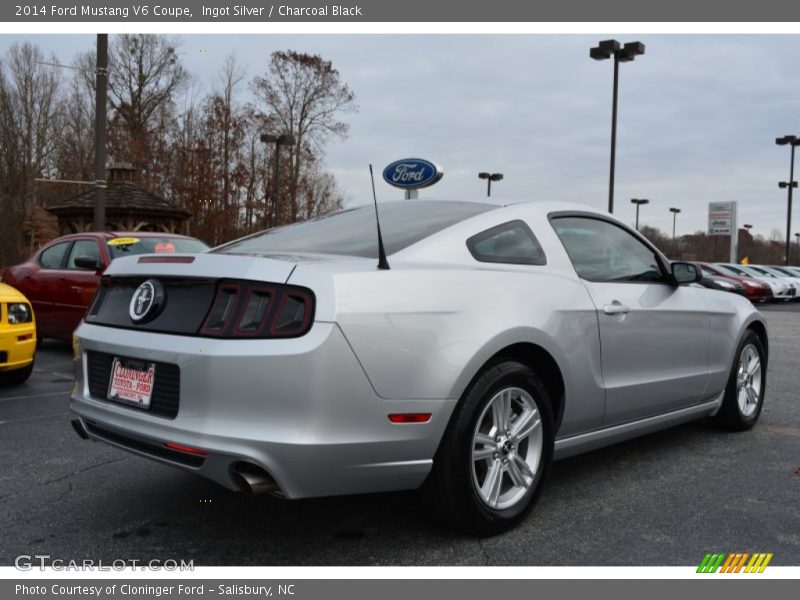 Ingot Silver / Charcoal Black 2014 Ford Mustang V6 Coupe