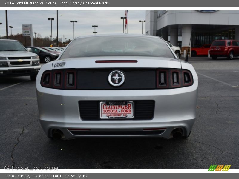 Ingot Silver / Charcoal Black 2014 Ford Mustang V6 Coupe