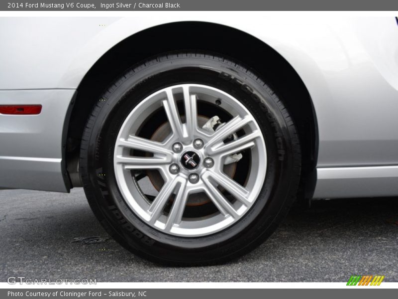 Ingot Silver / Charcoal Black 2014 Ford Mustang V6 Coupe