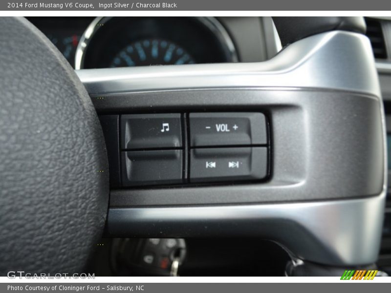Ingot Silver / Charcoal Black 2014 Ford Mustang V6 Coupe