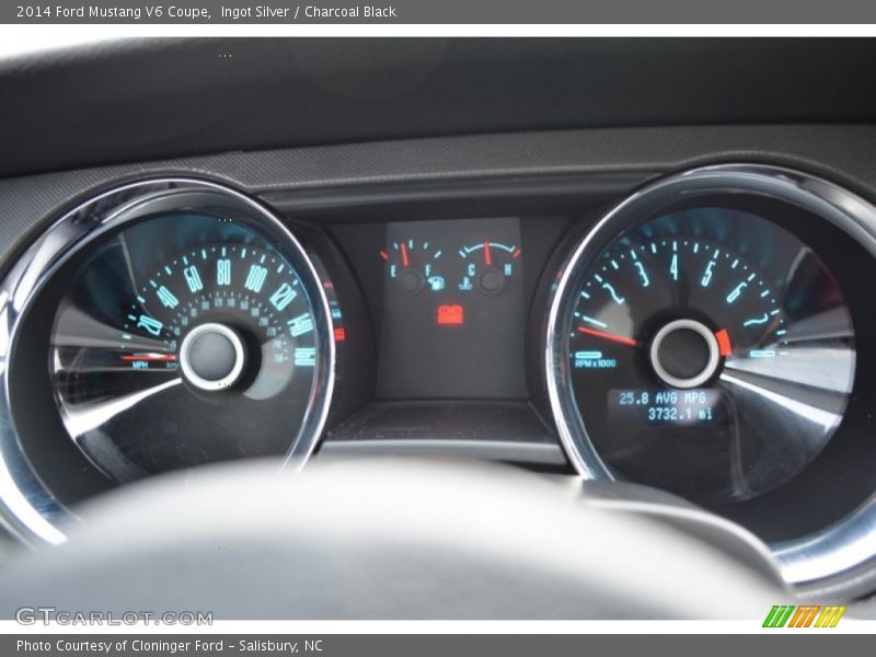 Ingot Silver / Charcoal Black 2014 Ford Mustang V6 Coupe