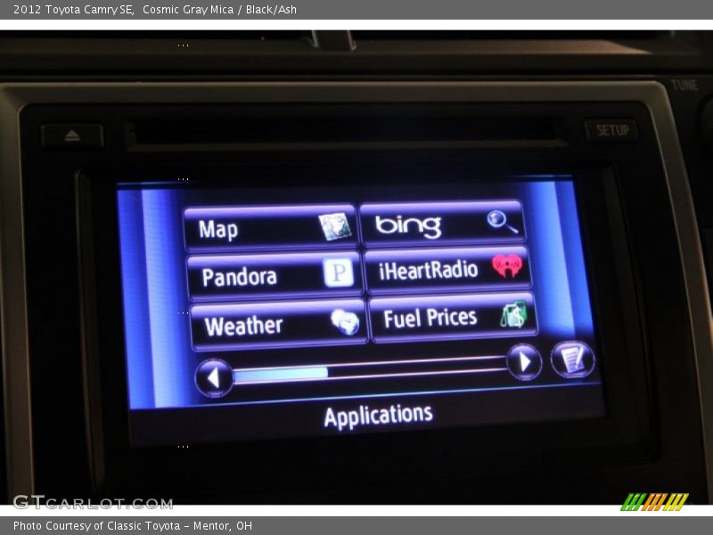 Cosmic Gray Mica / Black/Ash 2012 Toyota Camry SE