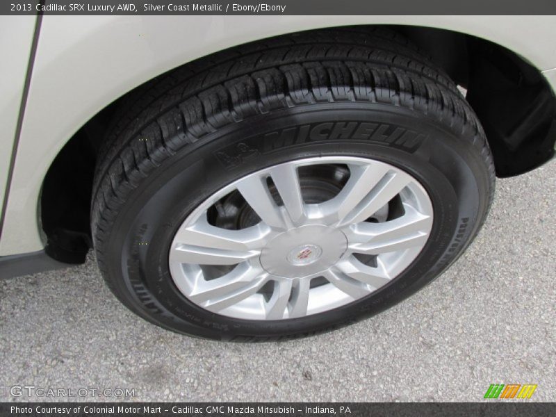 Silver Coast Metallic / Ebony/Ebony 2013 Cadillac SRX Luxury AWD