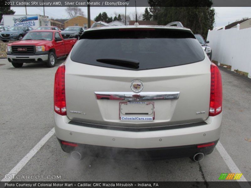 Silver Coast Metallic / Ebony/Ebony 2013 Cadillac SRX Luxury AWD