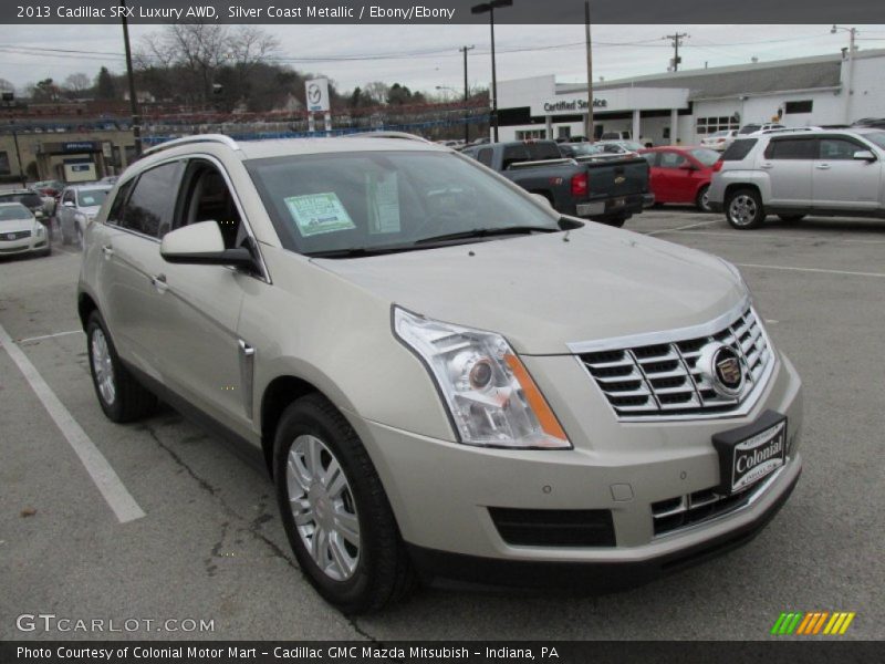 Silver Coast Metallic / Ebony/Ebony 2013 Cadillac SRX Luxury AWD