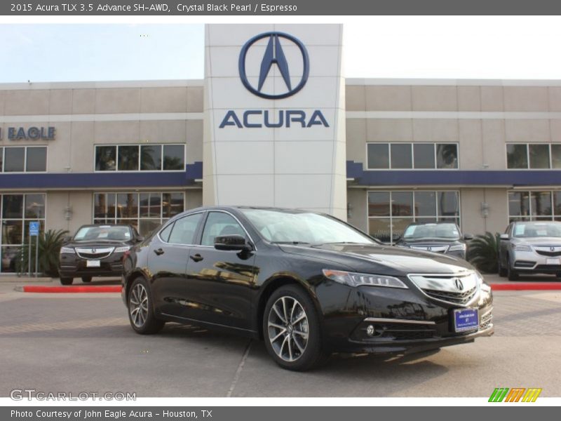 Crystal Black Pearl / Espresso 2015 Acura TLX 3.5 Advance SH-AWD