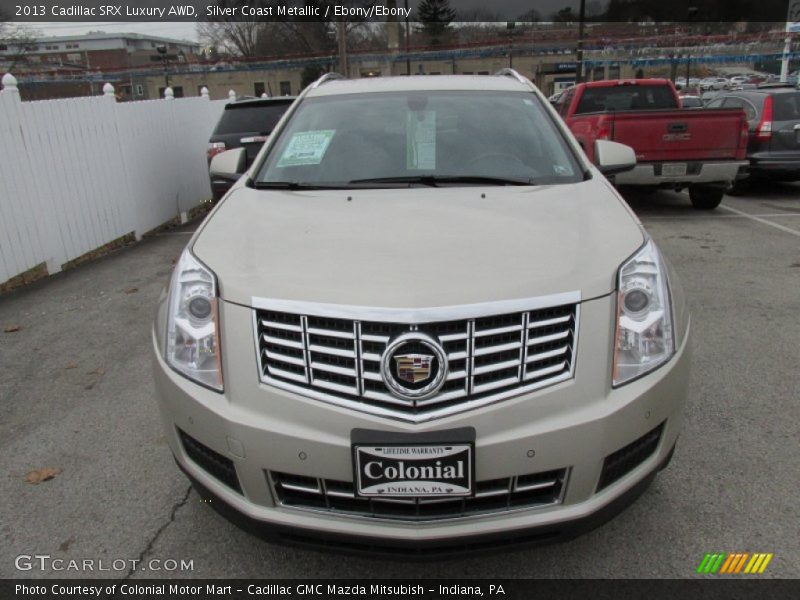 Silver Coast Metallic / Ebony/Ebony 2013 Cadillac SRX Luxury AWD
