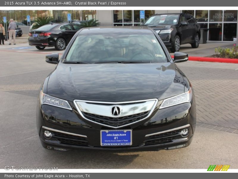 Crystal Black Pearl / Espresso 2015 Acura TLX 3.5 Advance SH-AWD