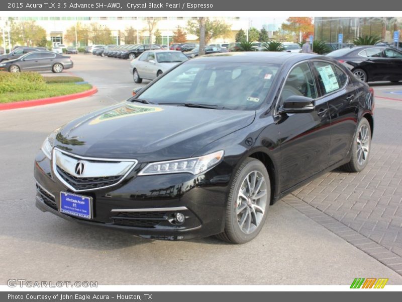 Crystal Black Pearl / Espresso 2015 Acura TLX 3.5 Advance SH-AWD