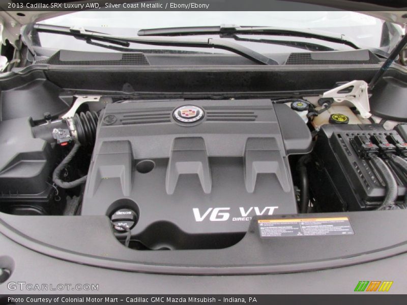 Silver Coast Metallic / Ebony/Ebony 2013 Cadillac SRX Luxury AWD