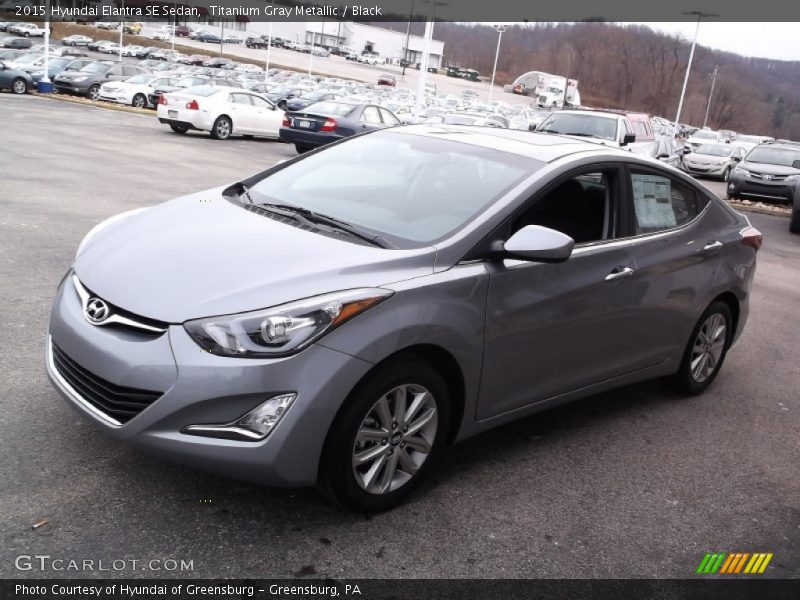 Titanium Gray Metallic / Black 2015 Hyundai Elantra SE Sedan