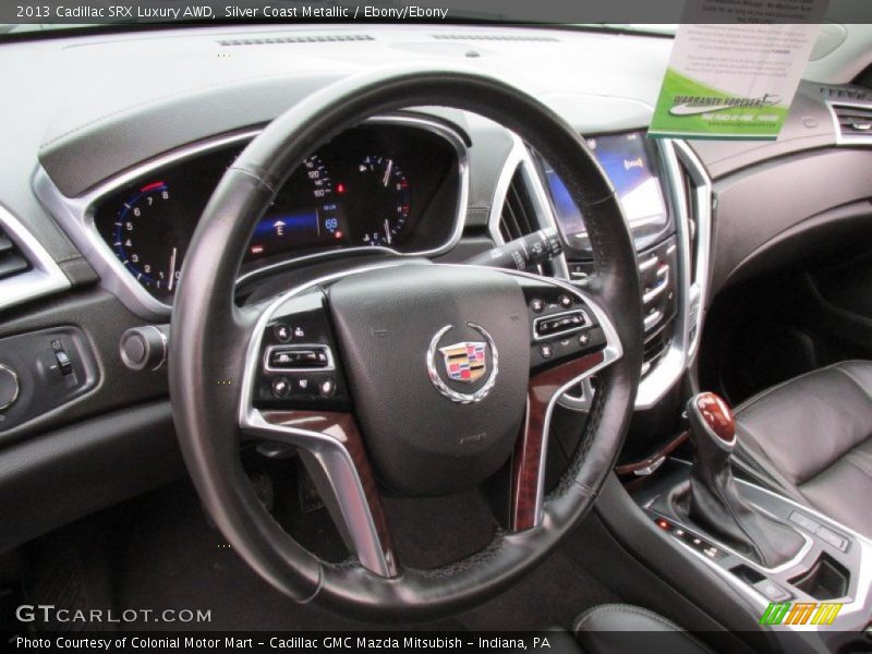 Silver Coast Metallic / Ebony/Ebony 2013 Cadillac SRX Luxury AWD