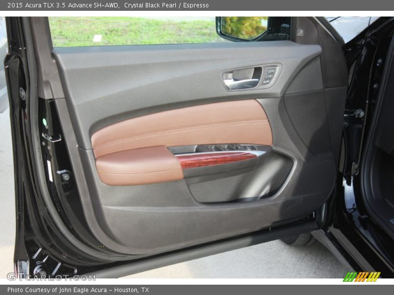 Crystal Black Pearl / Espresso 2015 Acura TLX 3.5 Advance SH-AWD