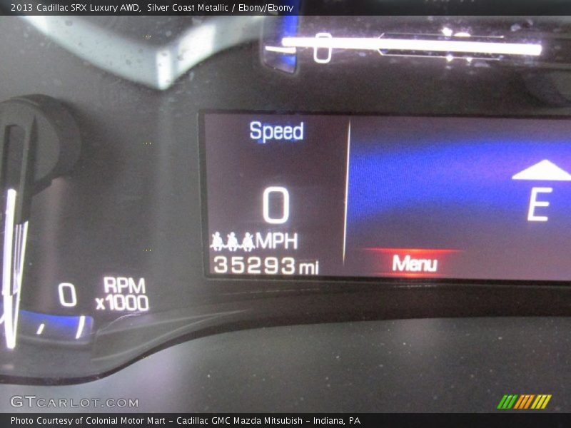 Silver Coast Metallic / Ebony/Ebony 2013 Cadillac SRX Luxury AWD
