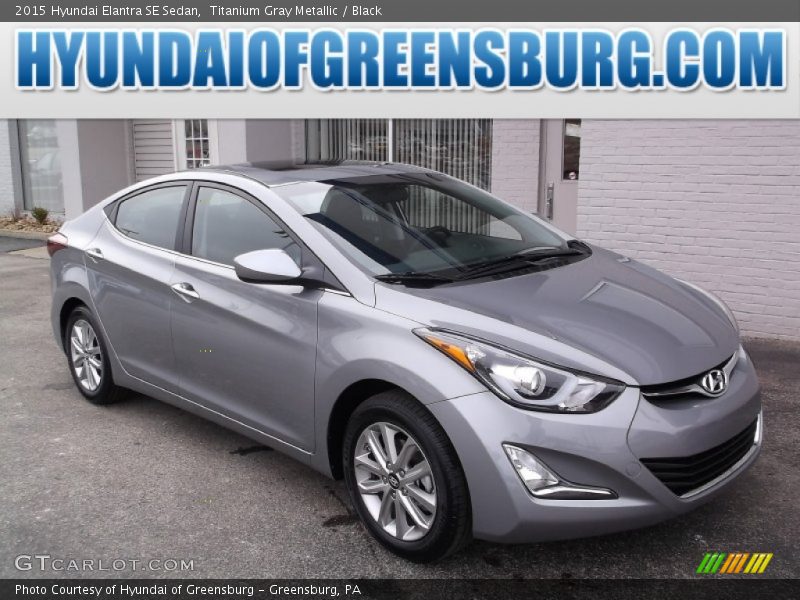 Titanium Gray Metallic / Black 2015 Hyundai Elantra SE Sedan