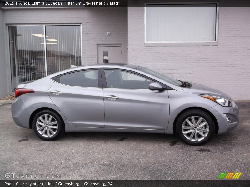 Titanium Gray Metallic / Black 2015 Hyundai Elantra SE Sedan