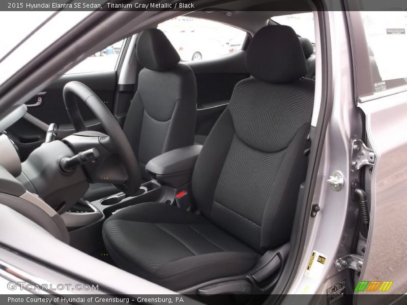 Titanium Gray Metallic / Black 2015 Hyundai Elantra SE Sedan