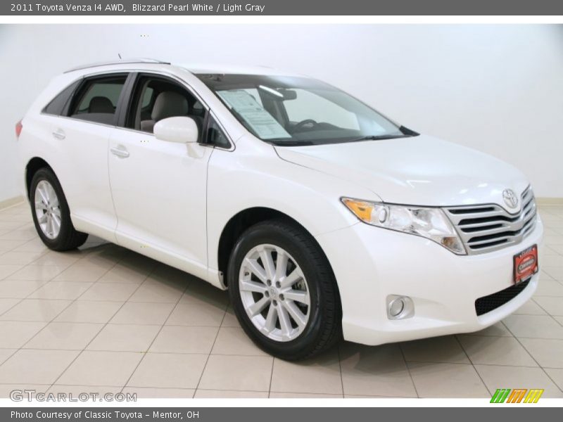 Blizzard Pearl White / Light Gray 2011 Toyota Venza I4 AWD