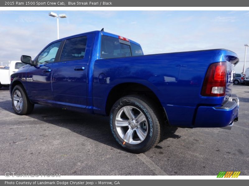 Blue Streak Pearl / Black 2015 Ram 1500 Sport Crew Cab