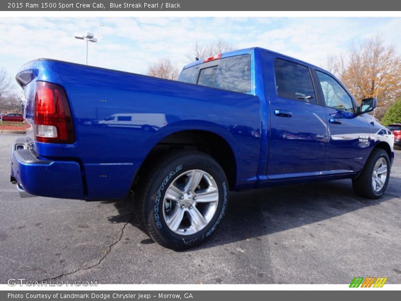 Blue Streak Pearl / Black 2015 Ram 1500 Sport Crew Cab