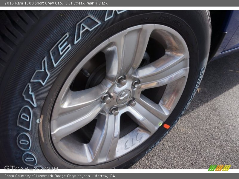 Blue Streak Pearl / Black 2015 Ram 1500 Sport Crew Cab