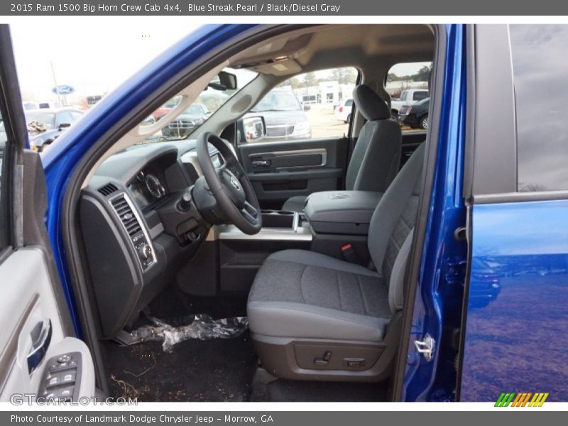 Blue Streak Pearl / Black/Diesel Gray 2015 Ram 1500 Big Horn Crew Cab 4x4