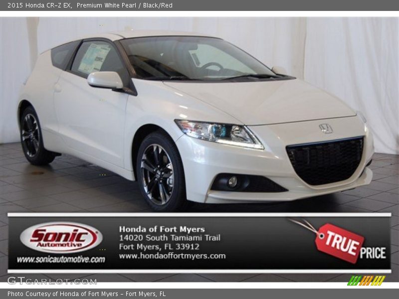 Premium White Pearl / Black/Red 2015 Honda CR-Z EX