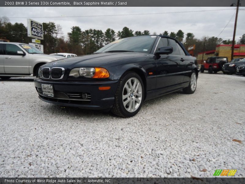 Black Sapphire Metallic / Sand 2003 BMW 3 Series 330i Convertible