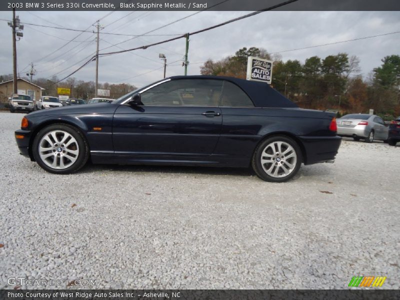 Black Sapphire Metallic / Sand 2003 BMW 3 Series 330i Convertible