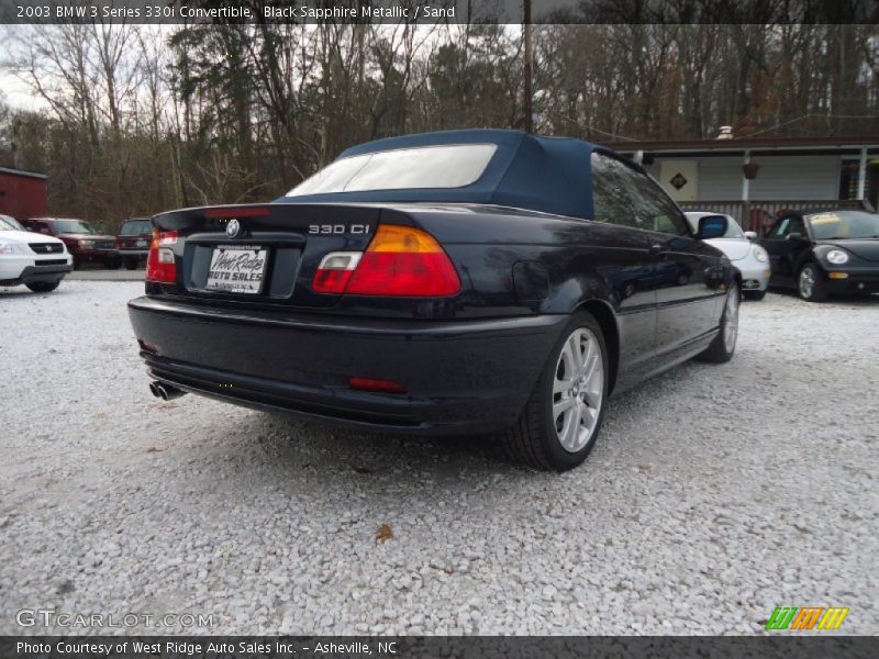 Black Sapphire Metallic / Sand 2003 BMW 3 Series 330i Convertible