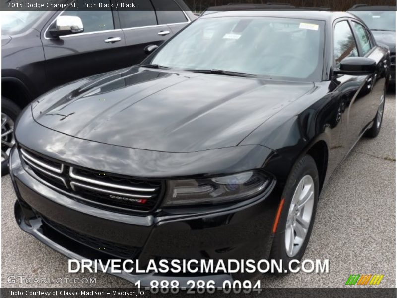 Pitch Black / Black 2015 Dodge Charger SE