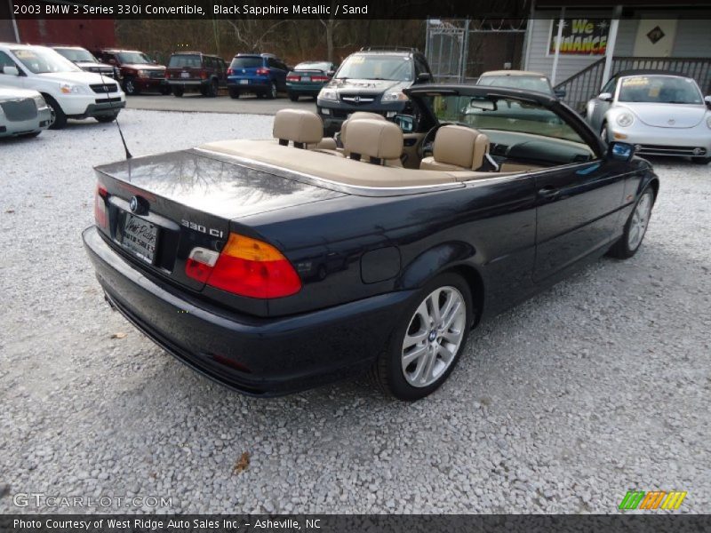 Black Sapphire Metallic / Sand 2003 BMW 3 Series 330i Convertible