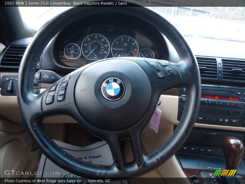 Black Sapphire Metallic / Sand 2003 BMW 3 Series 330i Convertible