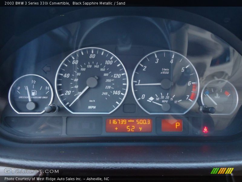 Black Sapphire Metallic / Sand 2003 BMW 3 Series 330i Convertible