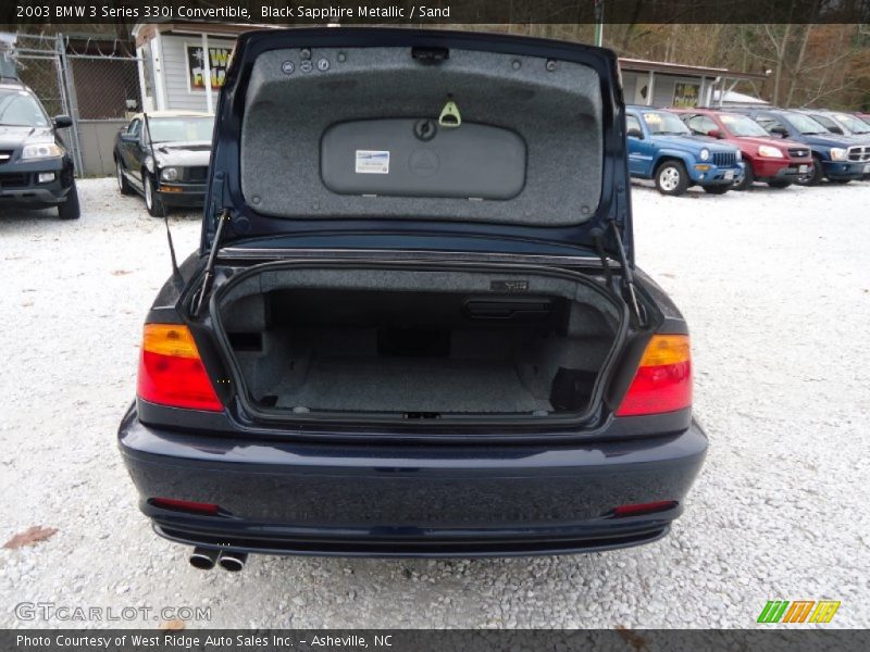 Black Sapphire Metallic / Sand 2003 BMW 3 Series 330i Convertible